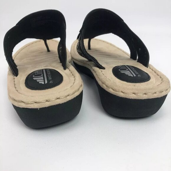 White Mountain Womens Cynthia Thong Wedge Sandals 9.5 - Picture 5 of 7